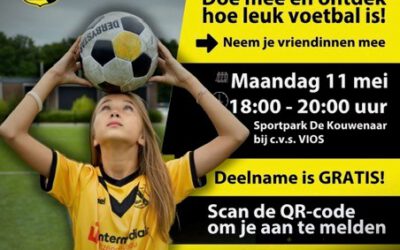 Voetbalclinic voor meiden bij VIOS Vaassen: train mee met Nederlandse profvoetbalsters!