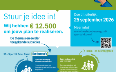 Nieuwe aanvraagronde Lokaal Sport – en Beweegakkoord in de gemeente Epe